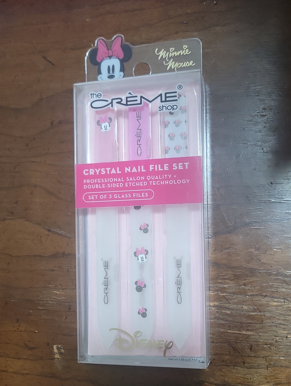 Creme shop crystal nail file set Minnie Mouse
